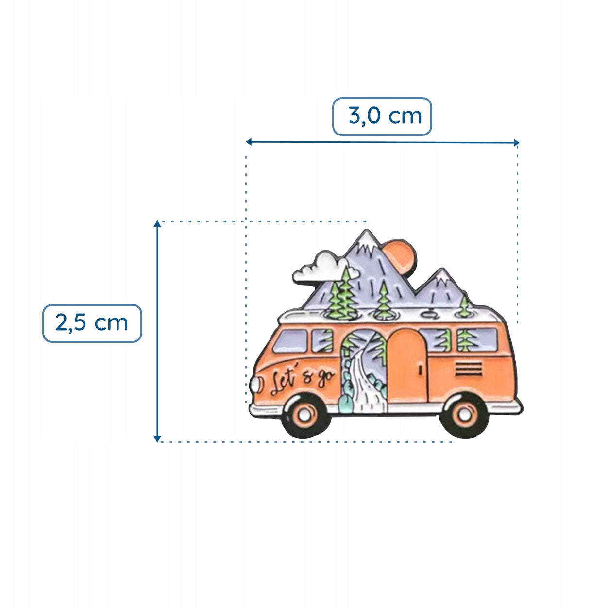 Camper Let's Go-Anstecker
