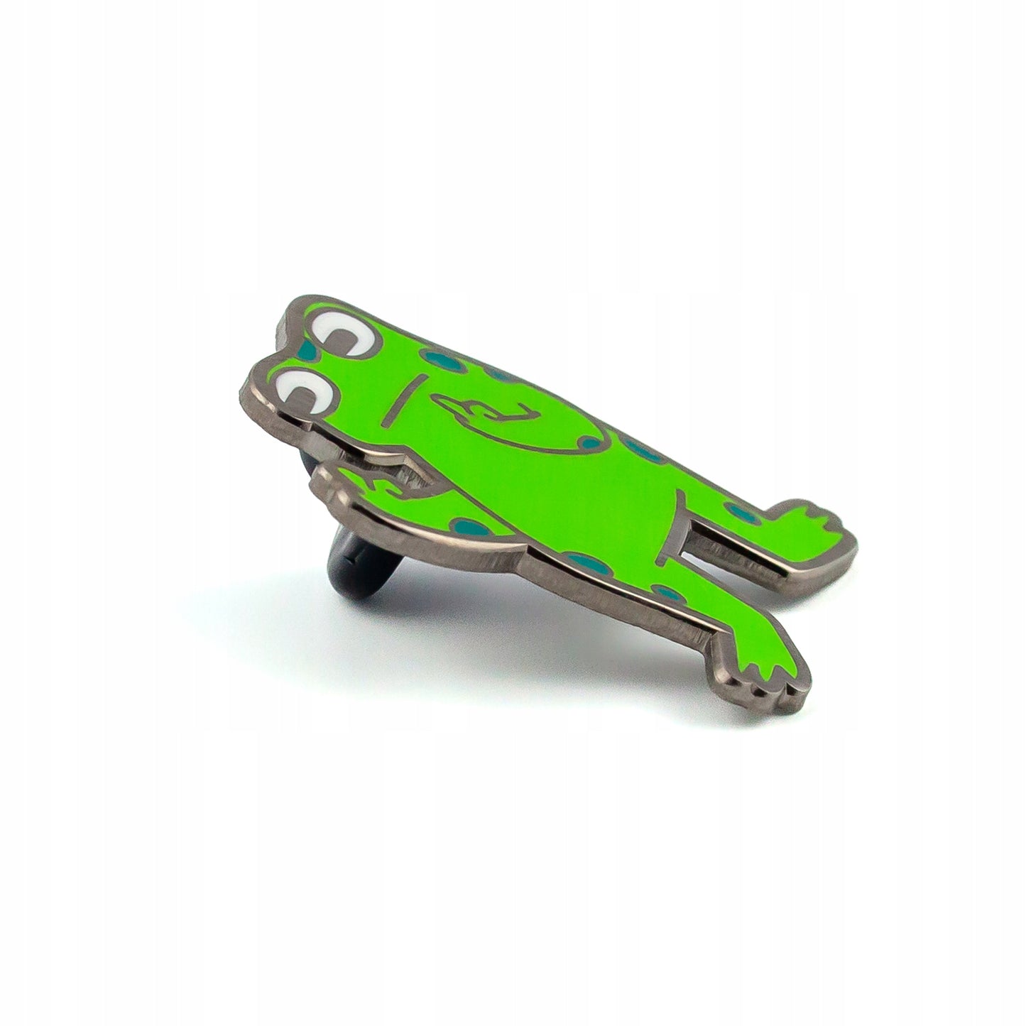 Gemeiner Frosch zeigt Mittelfinger - Coole Anstecknadel