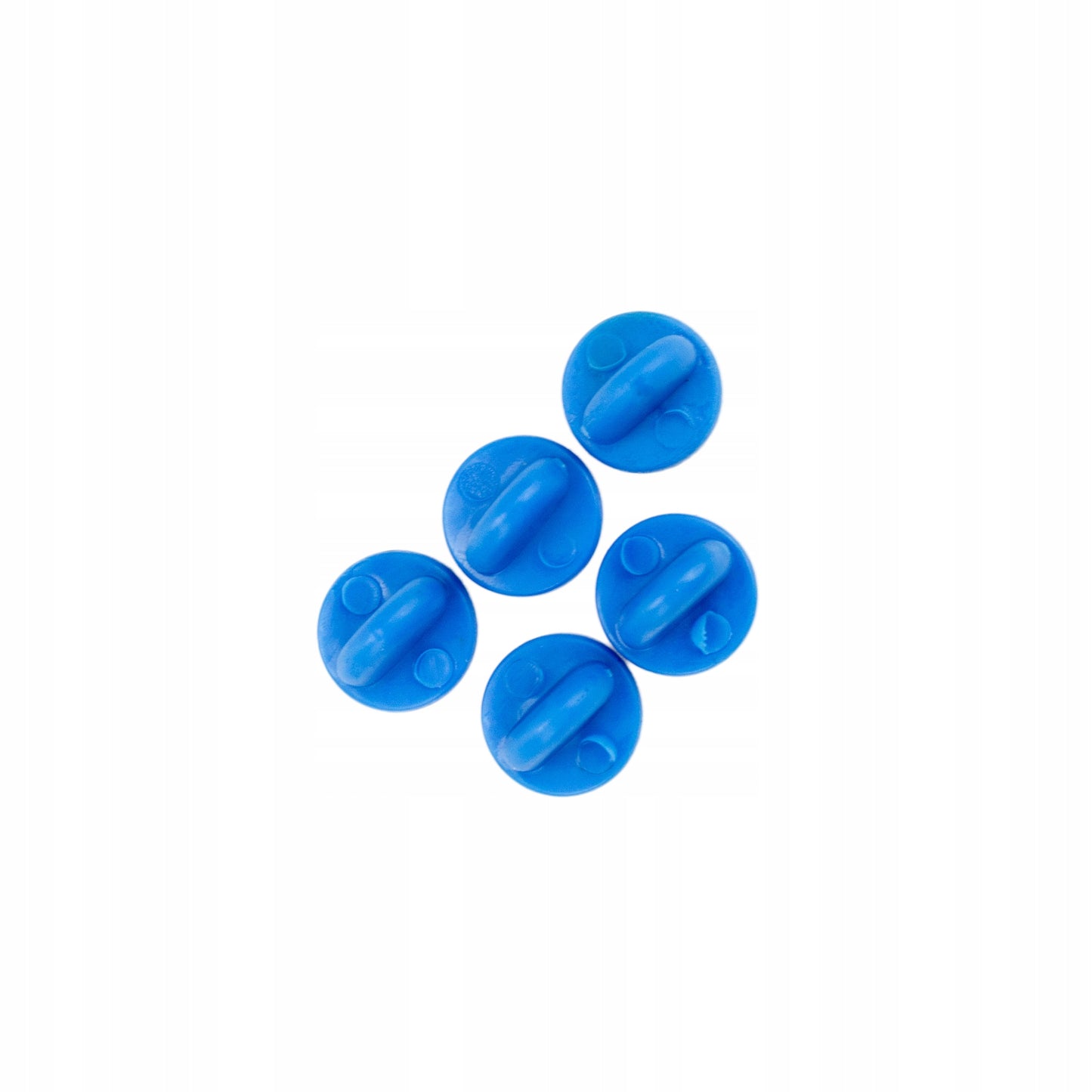 Blauer Gummi-Plakettenverschluss - 5er-Set