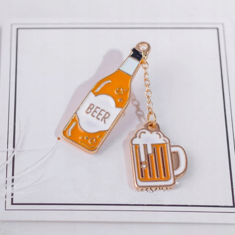 Bierflasche mit Krug Doppelnadel