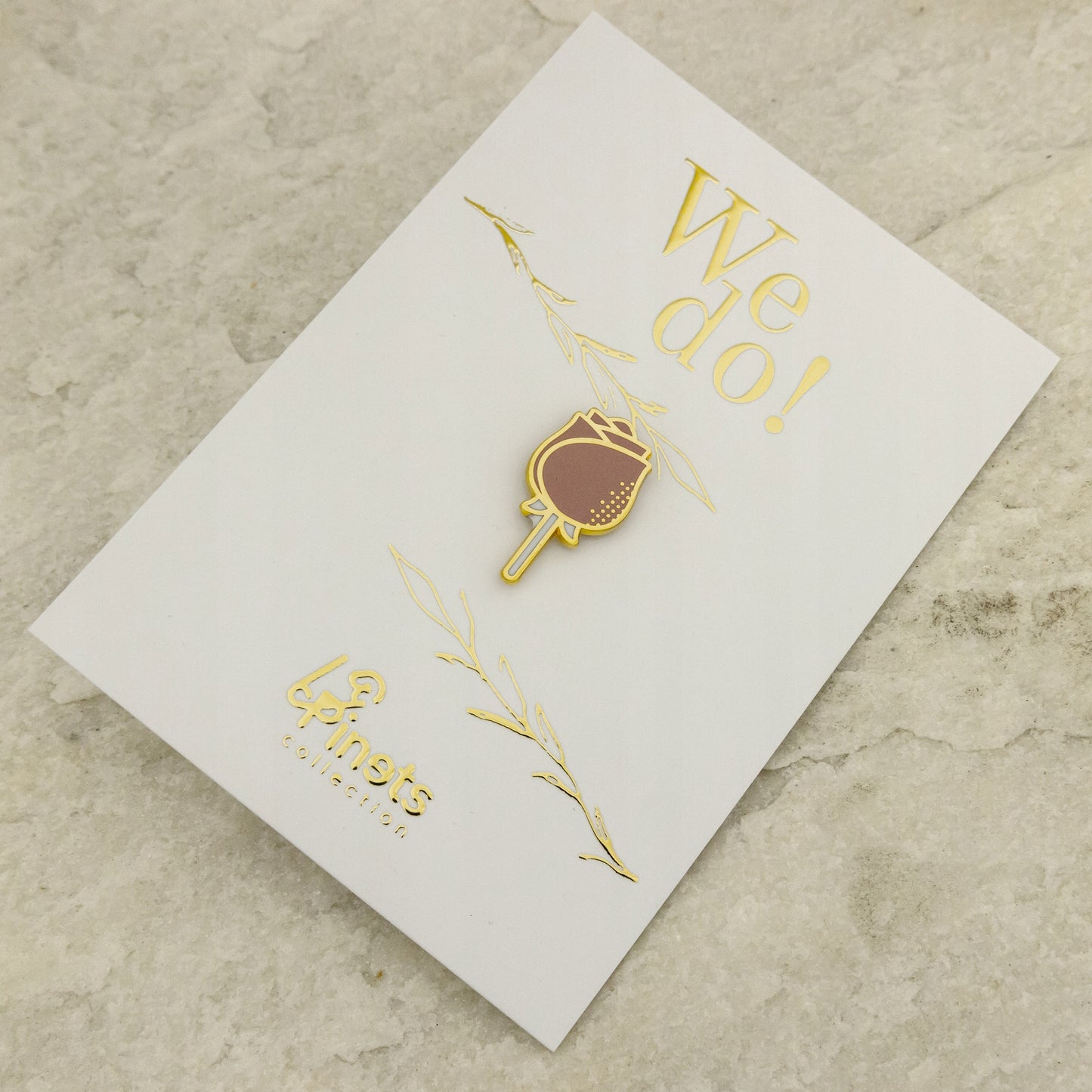 Hochzeitsnadel - rosa Rose - Hochzeitsgeschenk