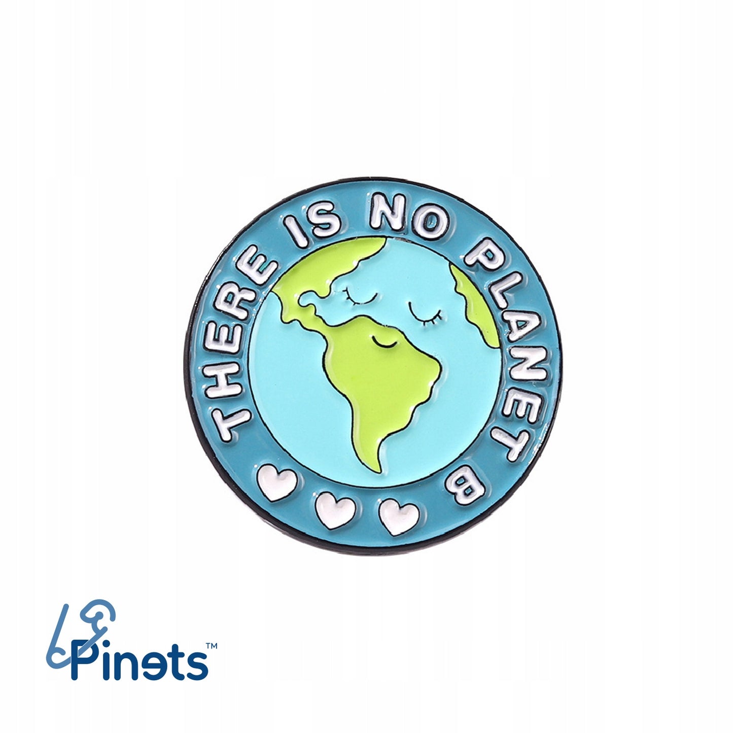 Ökologischer Pin mit dem Slogan „There is no planet B“