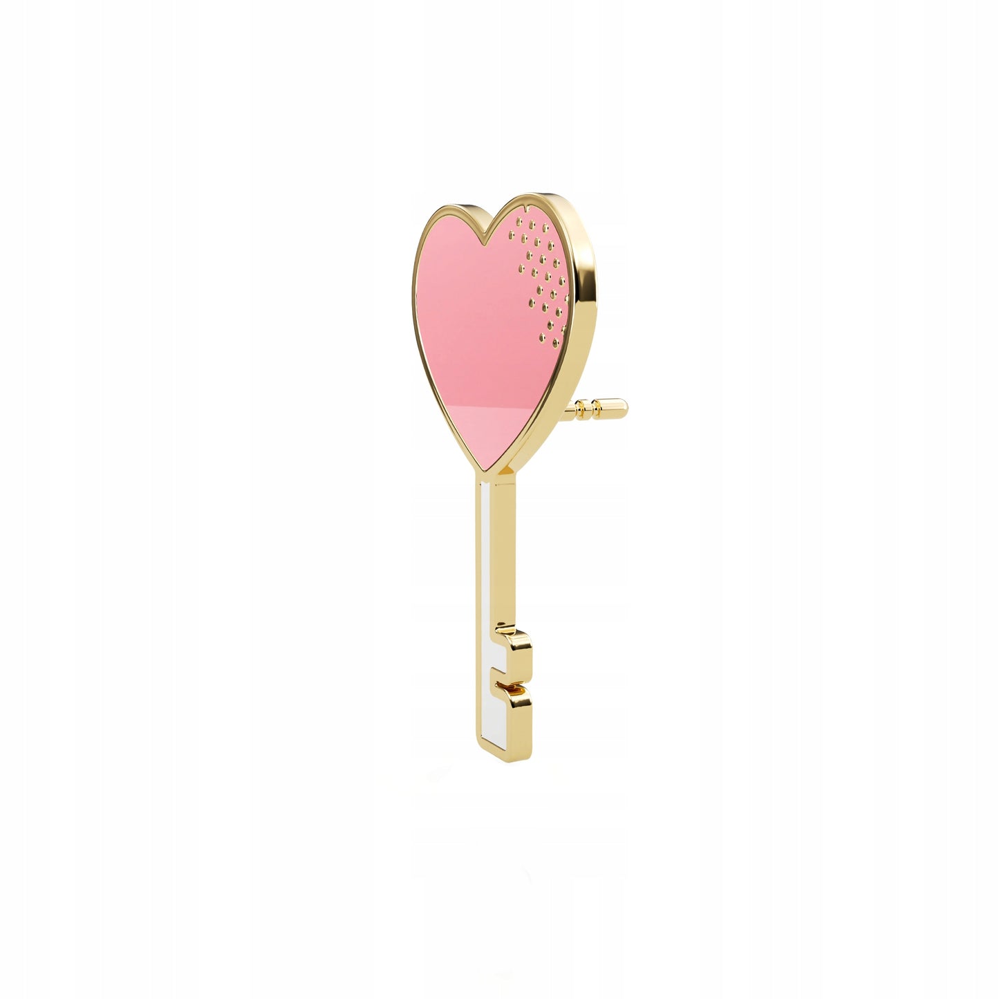 Hochzeitsnadel - rosa Herz auf einem Schlüssel - Hochzeitsgeschenk