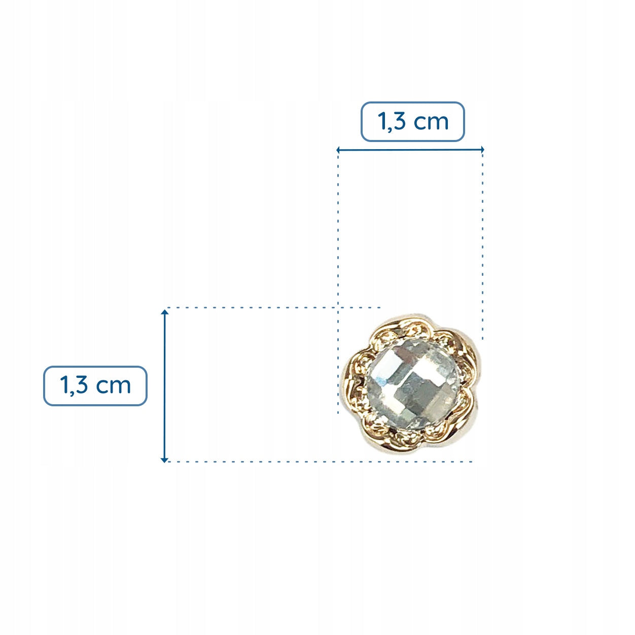 Set mit 10 Goldnadeln mit Zirkonias