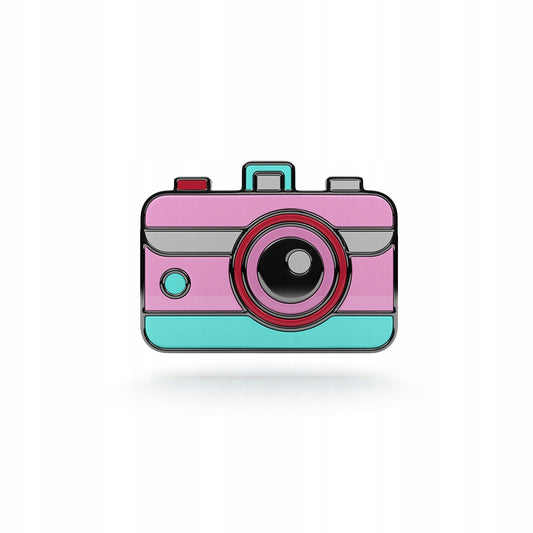 Kamera - eine Anstecknadel für Fotografen und Reisende