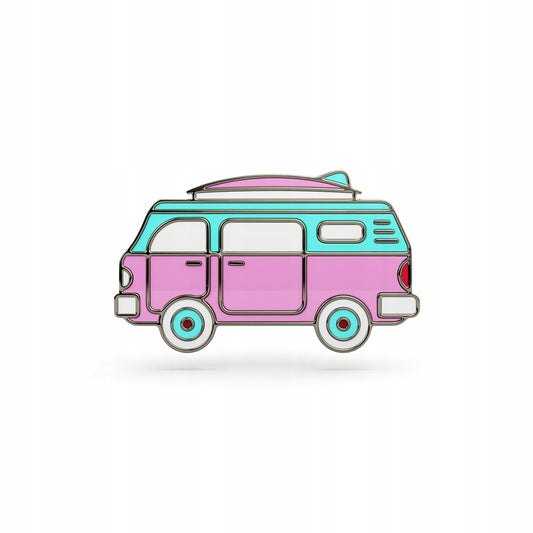Pinkes Wohnmobil – ein Pin für die Urlaubsreise