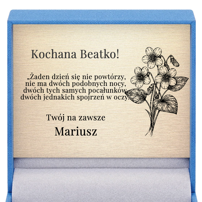 Pudełko na biżuterię z grawerem