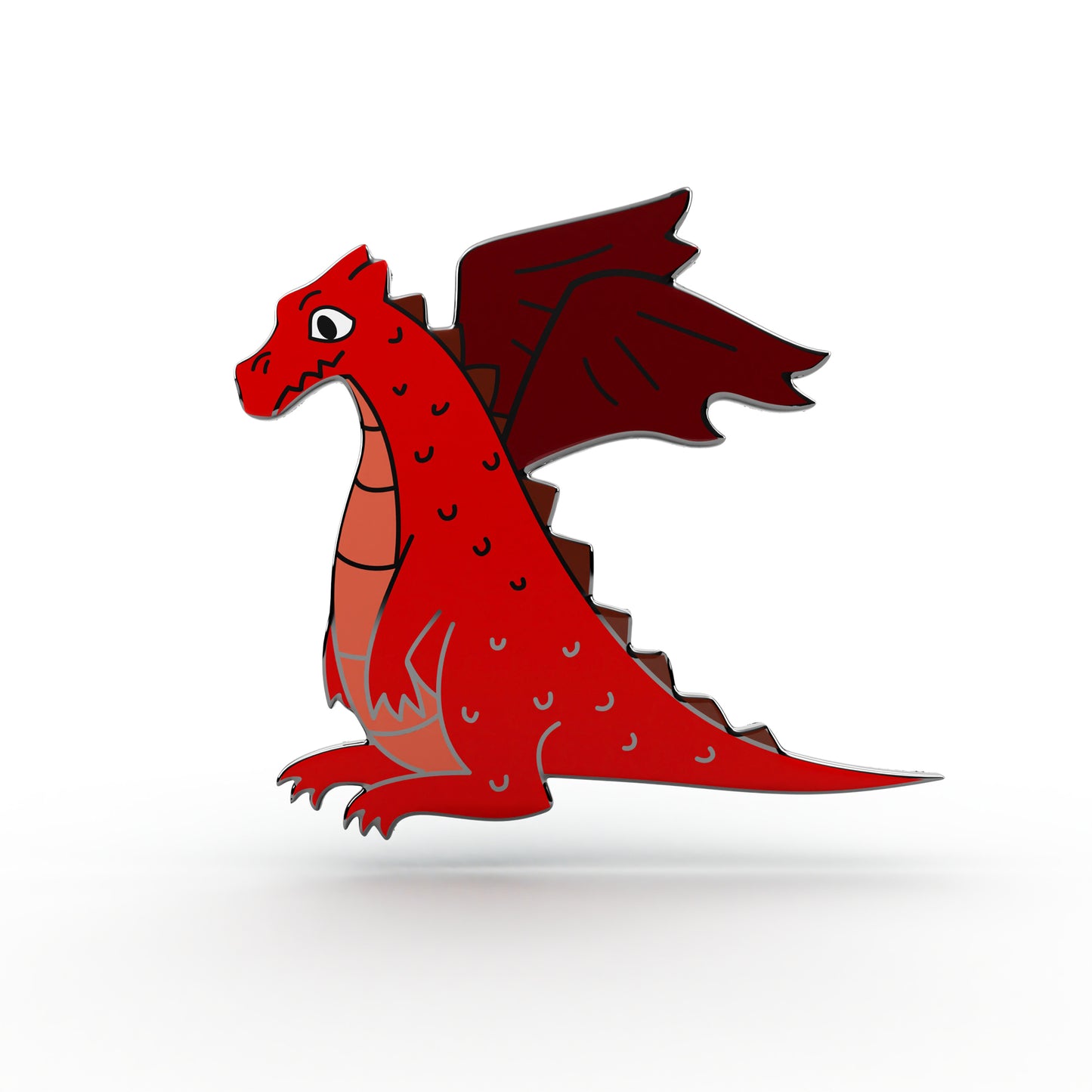 Roter Drache - eine Anstecknadel für einen Drachenliebhaber