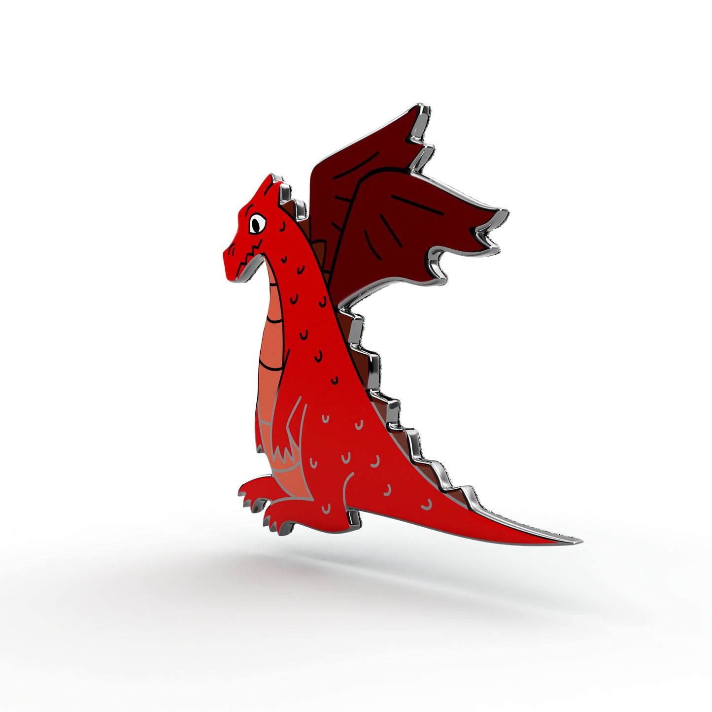 Roter Drache - eine Anstecknadel für einen Drachenliebhaber
