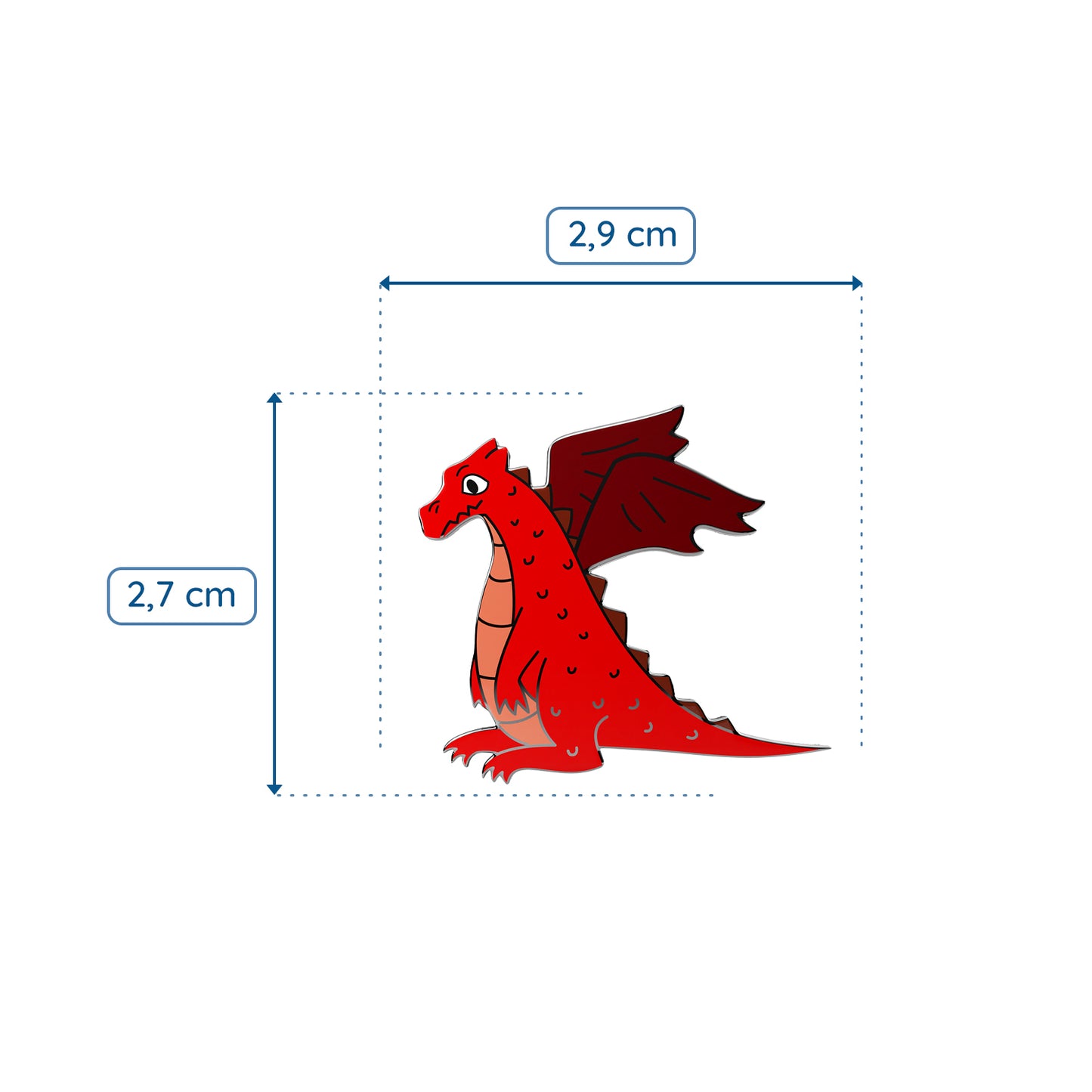 Roter Drache - eine Anstecknadel für einen Drachenliebhaber