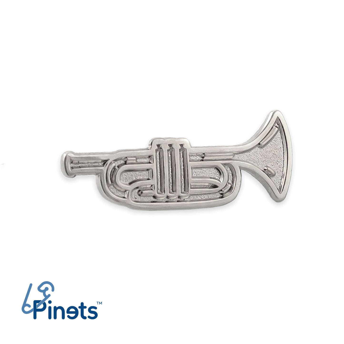 Silberne Trompete - Musikinstrumentennadel