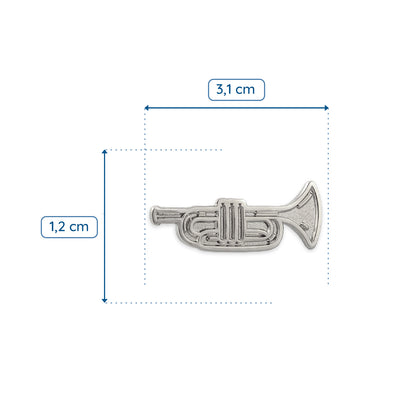 Silberne Trompete - Musikinstrumentennadel