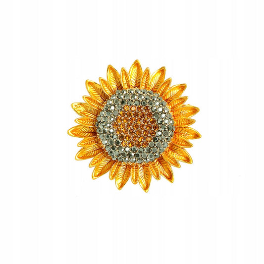 Sonnenblume - eine bezaubernde Brosche mit Anhänger