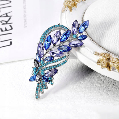 Weizenähre mit blauen Zirkonen - Geschenkbrosche