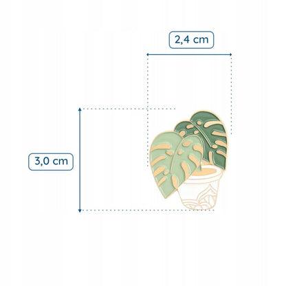 Goldene Monstera-Pflanze in einem Topf Button