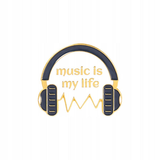 Music Is My Life - eine Anstecknadel für einen Musikliebhaber
