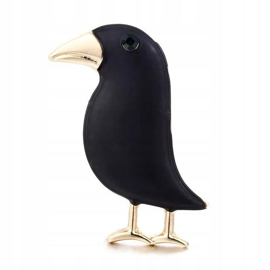 Schwarze Rabenbrosche