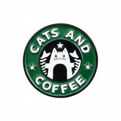Katzen und Kaffee Katze Pin