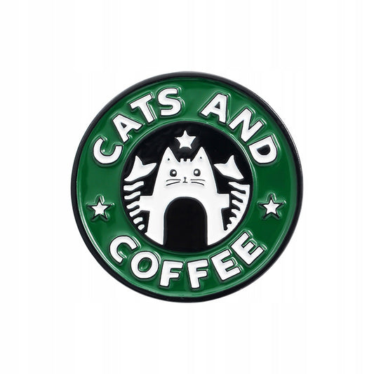 Katzen und Kaffee Katze Pin
