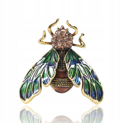 Fliege mit Zirkonia Brosche