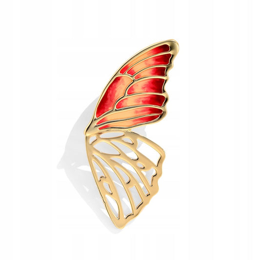 Schmetterlingsflügel - 24 Karat Goldbrosche