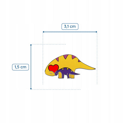 Zwei Dinosaurier mit Herz - Anstecker