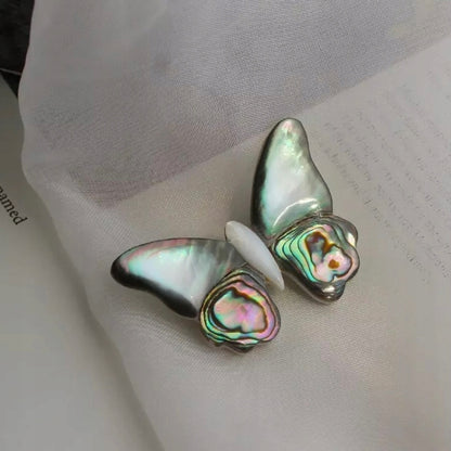 Perlmutt Schmetterlingsbrosche