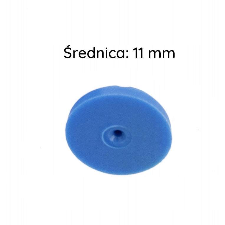 Blauer Gummi-Plakettenverschluss - 5er-Set