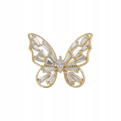 Kleiner Schmetterling - 14K vergoldete Anstecknadel