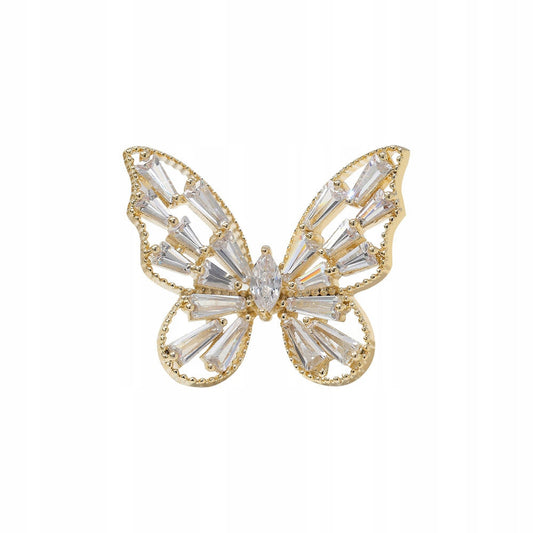 Kleiner Schmetterling - 14K vergoldete Anstecknadel