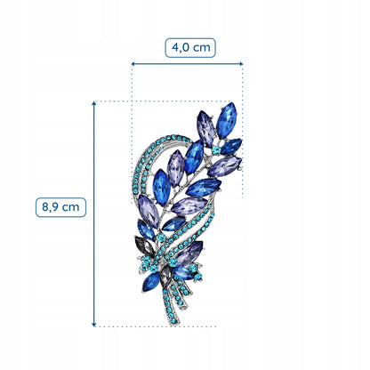 Weizenähre mit blauen Zirkonen - Geschenkbrosche