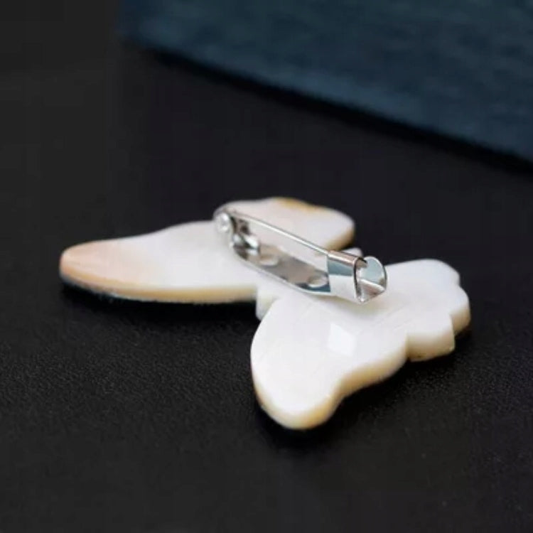 Perlmutt Schmetterlingsbrosche