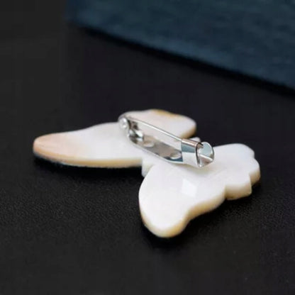 Perlmutt Schmetterlingsbrosche