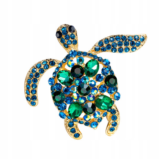 Schildkröte mit Zirkonen - eine Brosche zum Verschenken