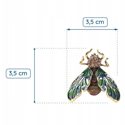Fliege mit Zirkonia Brosche