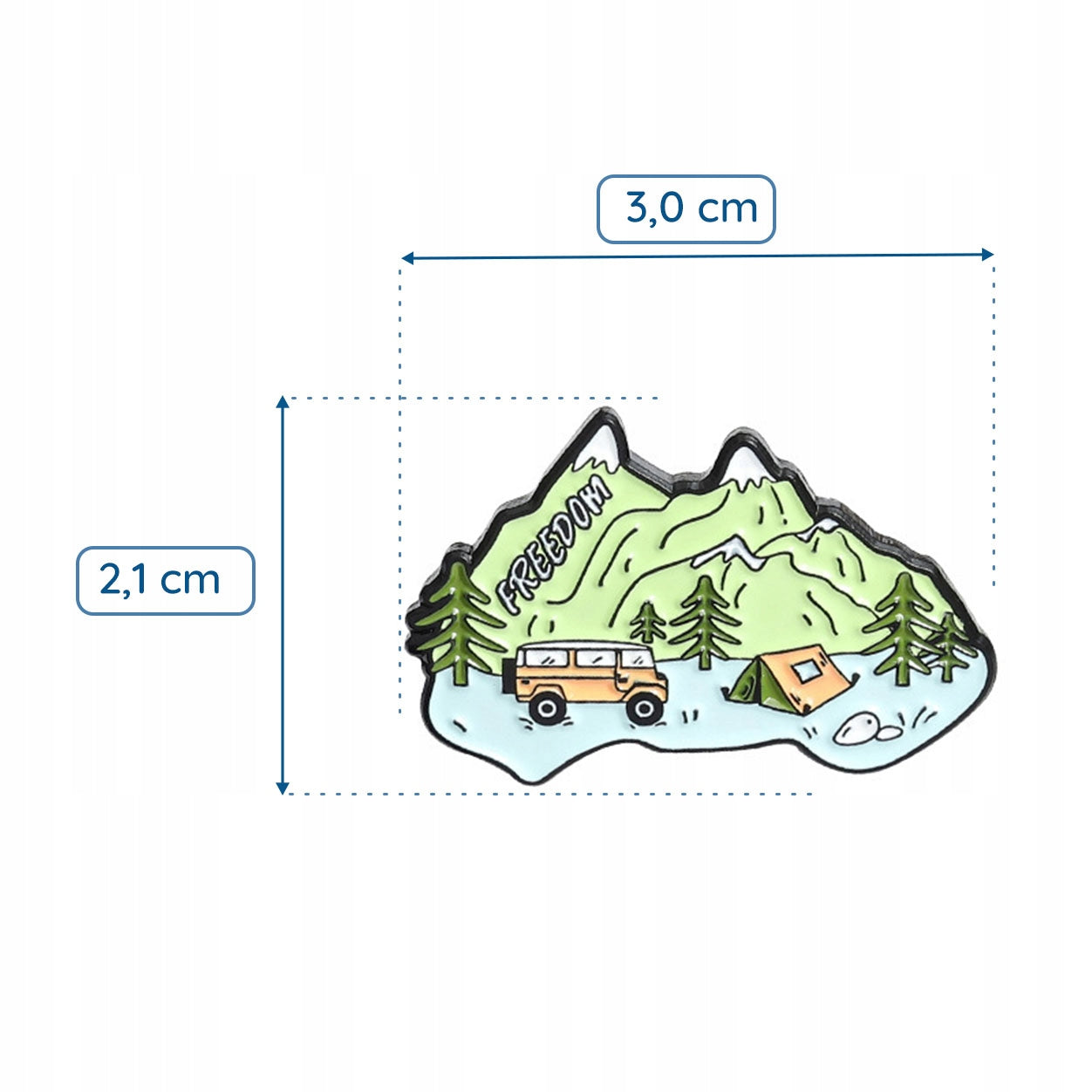 Bergblick mit Camper-Pin