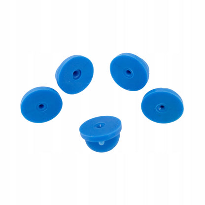 Blauer Gummi-Plakettenverschluss - 5er-Set