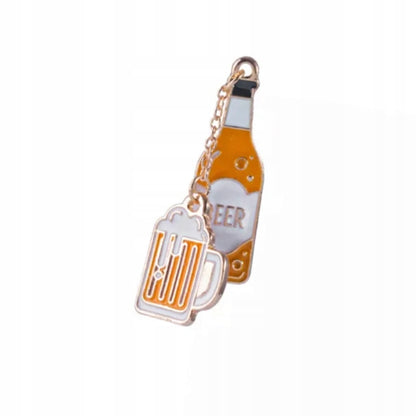 Bierflasche mit Krug Doppelnadel