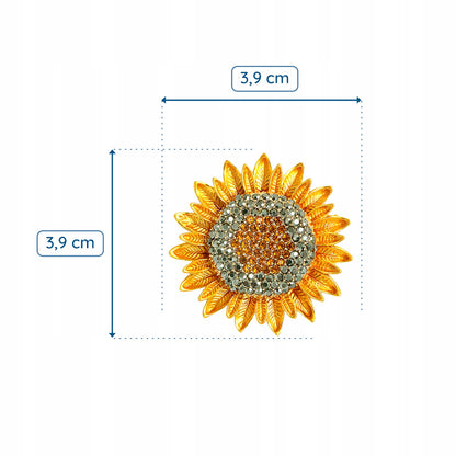 Sonnenblume - eine bezaubernde Brosche mit Anhänger