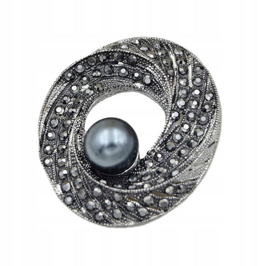 Barocke Brosche mit Perle