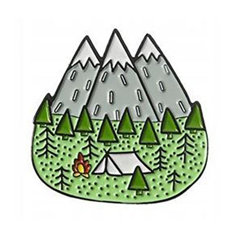 Anstecknadel mit Bergblick