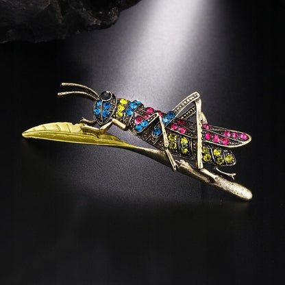 Heuschrecken-Insektenbrosche