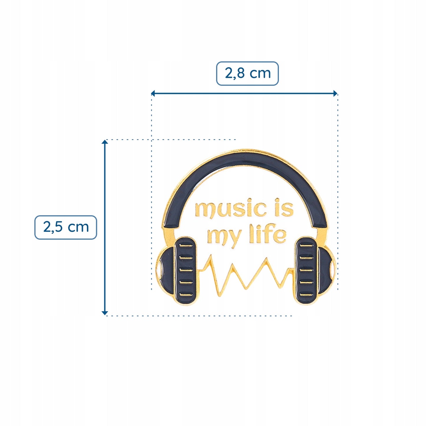 Music Is My Life - eine Anstecknadel für einen Musikliebhaber