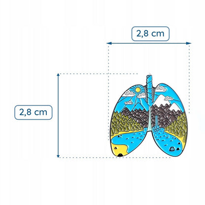 Lungen mit Bergblick-Pin
