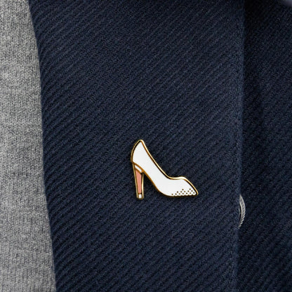 Hochzeitsnadel - weißer Pantoffel - Hochzeitsgeschenk