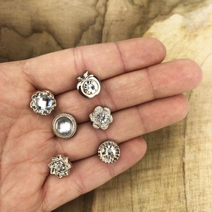 Set mit 10 Goldnadeln mit Zirkonias