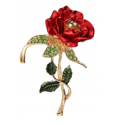 Rosenbrosche mit Zirkonen