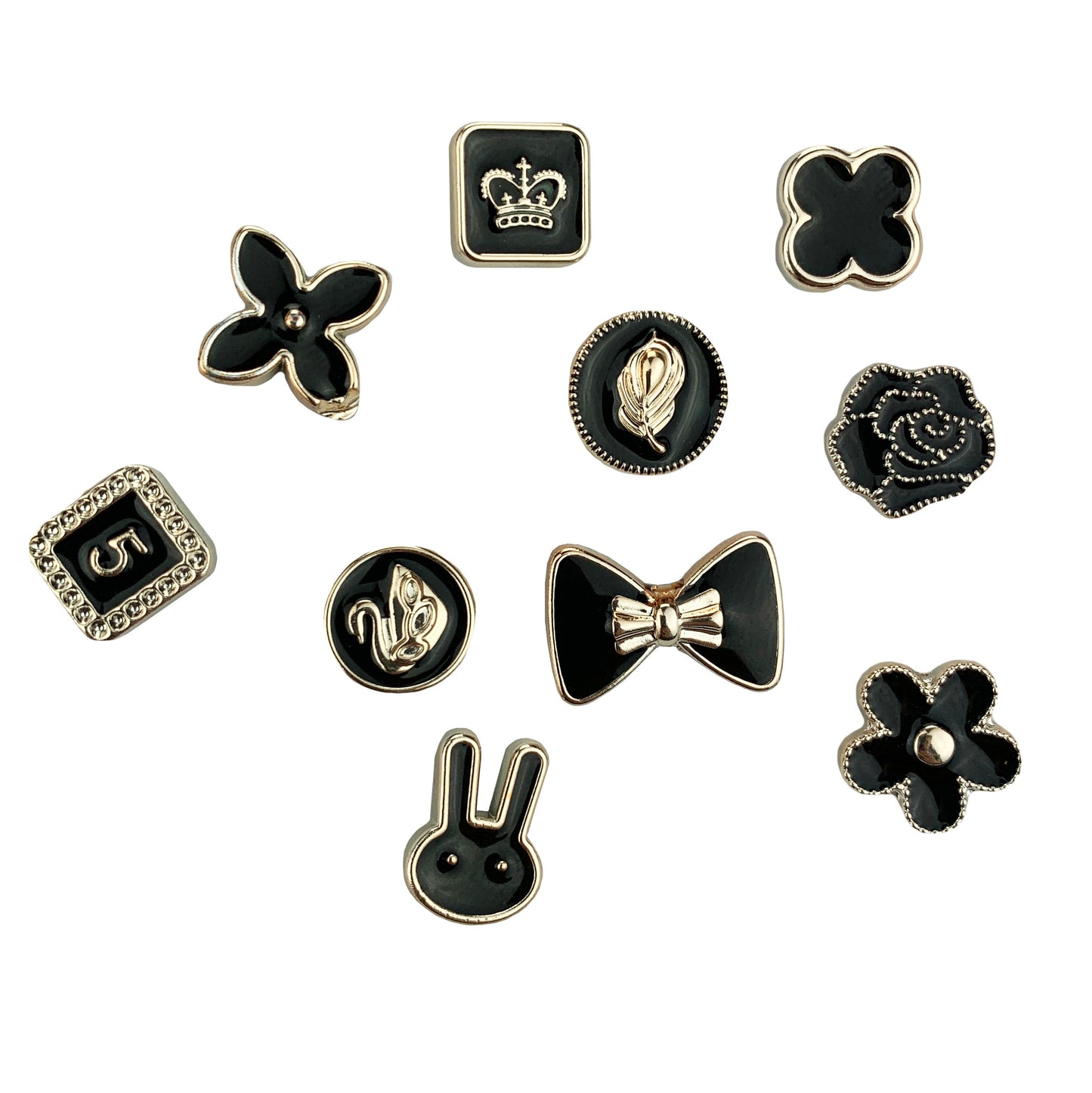 10er-Set Pins mit femininen Motiven