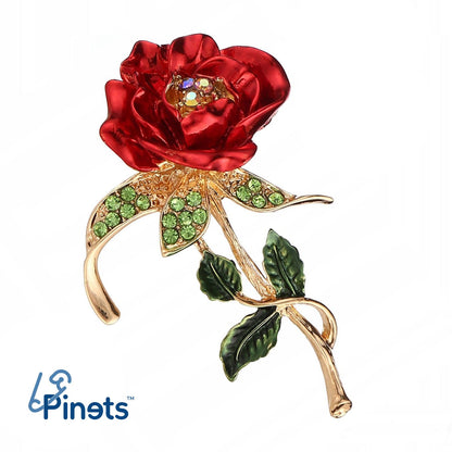 Rosenbrosche mit Zirkonen