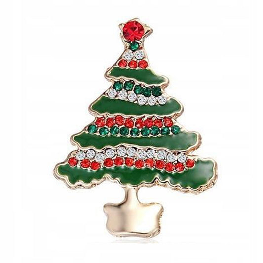 Weihnachtsbaumbrosche mit Zirkonia